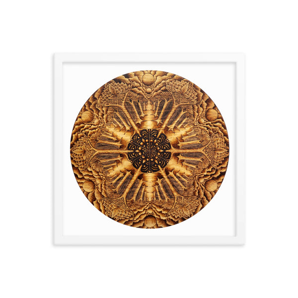 Many Paths Mandala - Framed White