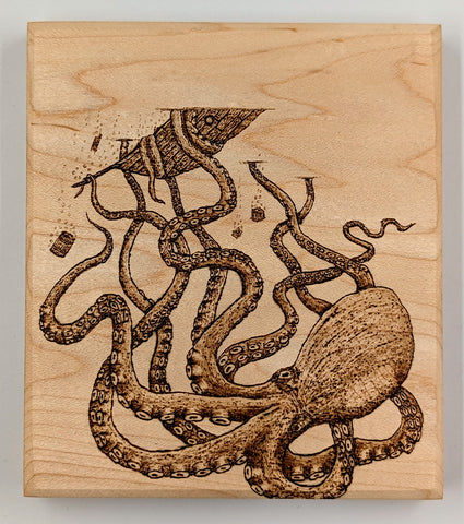 Octopus and Ship on Maple