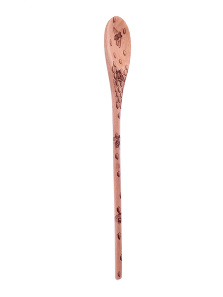 Hand burned Bee Themed Wooden Spoon