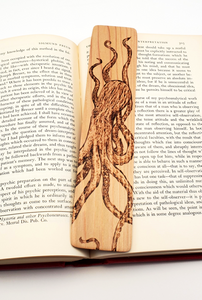 Octopus Woodburned Bookmark
